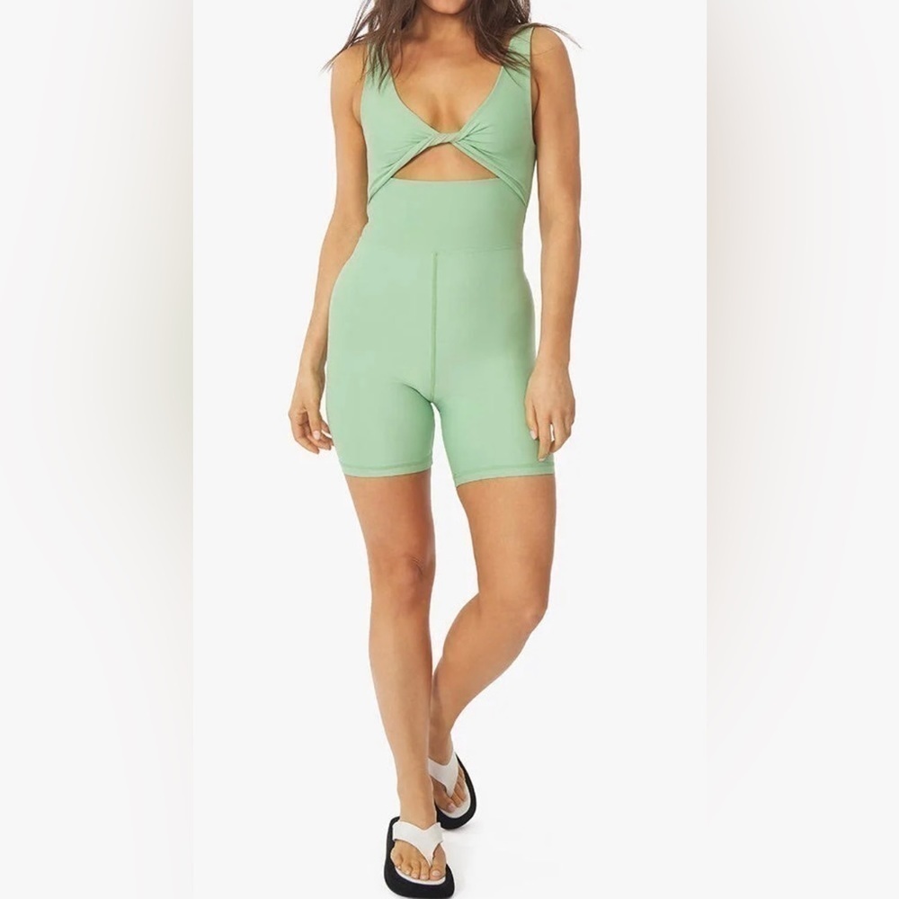 Weworewhat Twist Body Cutout Bodysuit Size Extra Small Fair Green New with Tags